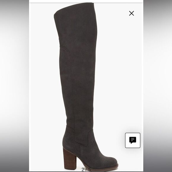 Kelsi Dagger Logan Graphite Suede Over The Knee Boot size 7. - Picture 3 of 11